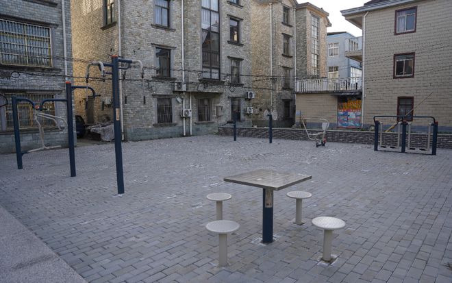 器安博体育材配置更亲民家门口就有健身点(图3)