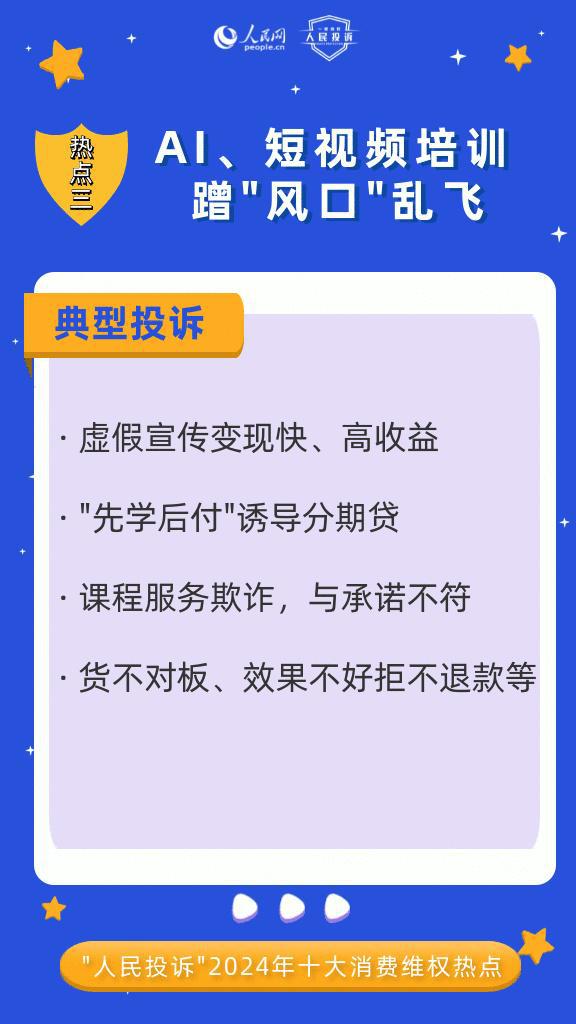 安博体育人民网“人民投诉”平台发布2024年十大消费维权热点(图5)