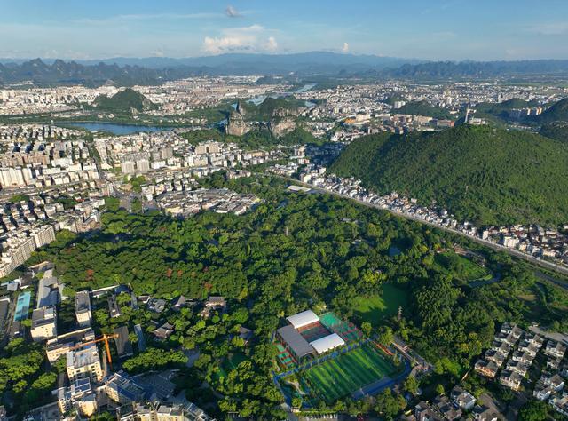 安博体育桂林这个体育公园正式开启服务!市民游客健身赏景两不误(图1)