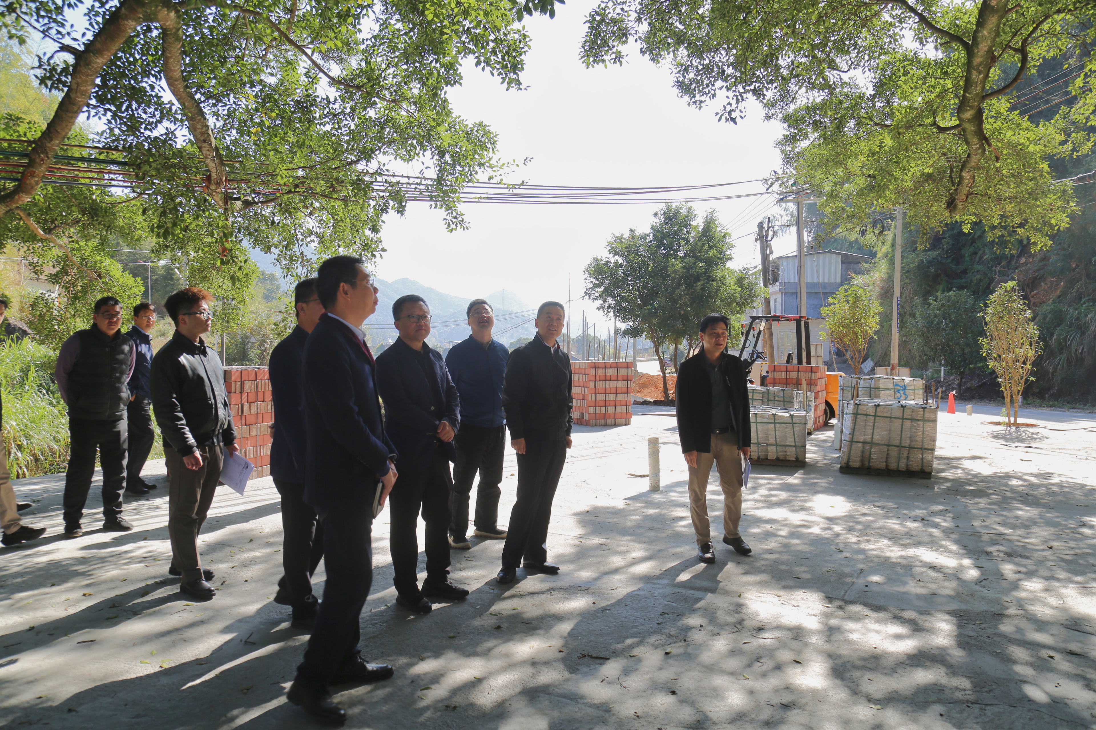 安博体育平台深河指挥部赴龙川县上坪等4镇检查驻镇帮镇扶村工作(图1)