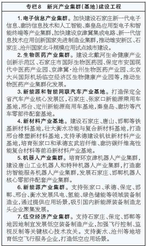 安博体育河北省国民经济和社会发展第十五个五年规划纲要(图9)